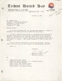 Letter from Charles W. Fruit to Thomas Barnes, October 13, 1980