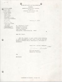 Letter from William Saunders to Charles W. Fruit, February 7, 1979