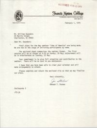 Letter from Joseph T. Stukes to William Saunders, January 22, 1979