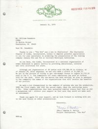 Letter from Maxine S. Martin to William Saunders, January 31, 1979