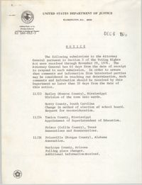 United States Department of Justice Notice, December 6, 1976
