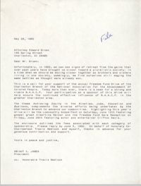 Letter from Dwight C. James to Edward Brown, May 26, 1992
