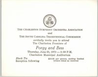 Charleston Symphony Orchestra Invitation to 