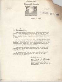Letter from Elizabeth Alston to William Saunders, October 10, 1974