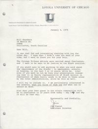 Letter from Jim Fuerst to William Saunders, January 4, 1979