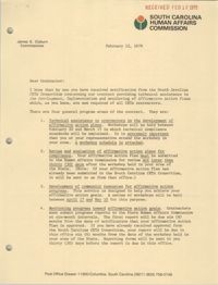 Letter from James E. Clyburn, February 12, 1979