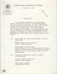United States Department of Justice Notice, May 27, 1976