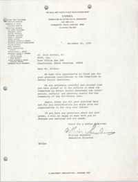Letter from William Saunders to John Rivers, Sr., November 22, 1978