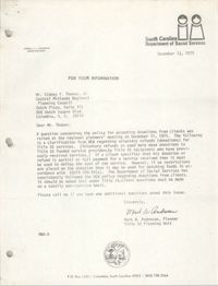 Letter from Mark W. Andresen to Sidney F. Thomas, Jr., December 13, 1979