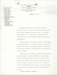 Letter from William Saunders, December 20, 1979
