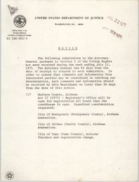 United States Department of Justice Notice, July 22, 1975