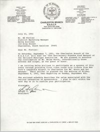 Letter from Dwight C. James to Ed Fortier, July 22, 1991