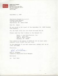 Letter from Beth A. Workman to D. Cedric James, September 2, 1988