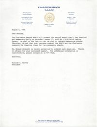 Letter from William A. Glover to a Manager, August 5, 1988