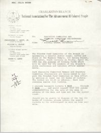 Memorandum, Russell Brown, Charleston Branch of the NAACP