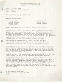 Minutes, Banquet Planning Committee, National Association for the Advancement of Colored People, July 26, 1989