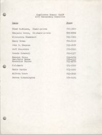 Membership Committee List, National Association for the Advancement of Colored People