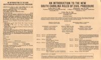 An Introduction to the New South Carolina Rules of Civil Procedure, Continuing Legal Education Seminar Pamphlet, 1985