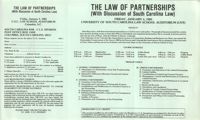 The Law of Partnerships, Continuing Education Seminar Pamphlet, January 5, 1985