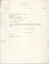 Letter from Russell Brown to Monica Timmons, May 17, 1983