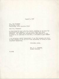 Letter from Christine O. Jackson to Mrs. Rae McKennon, August 8, 1967