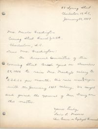Letter from Lois L. Moses to Maeola Brockington, January 31, 1957