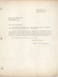 Letter from F. C. Brown to M. M. Wainwright, March 19, 1957