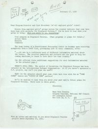 Letter from Mary Ruth Brandon to Program Director and Club President, February 17, 1950