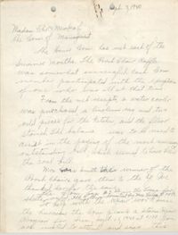 Letter from Ella L. Jones to Committee of Management, Coming Street Y.W.C.A., September 3, 1940