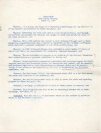 Resolution, Coming Street Y.W.C.A. Annual Meeting, March 17, 1967