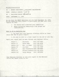 Memorandum, Jondelle Johnson, September 11, 1990