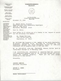 Letter from Dorothy Jenkins to Dr Emmett Burns, November 17, 1990