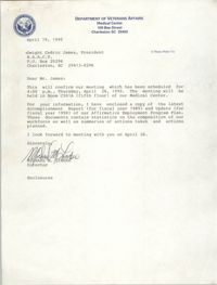 Letter from Michael M. Linder to Dwight C. James, April 19, 1990