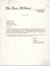 Letter from Elise Davis-McFarland to Dwight James, May 4, 1990