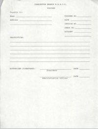 Blank Form, Voucher, National Association for the Advancement of Colored People