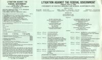Litigation Against the Federal Government, Video/CLE Seminar Pamphlet, May 3, 1985