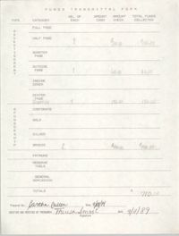 Funds Transmittal Form, E. Culton and Theresa Smart, September 11, 1989