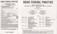 Basic Federal Practice, Pamphlet, September 13, 1985