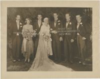 Portrait photograph of Sidney and Gertrude Legendre with their wedding party