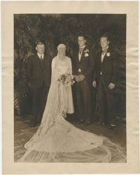 Wedding portrait photograph of Sidney and Gertrude Legendre