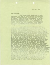 Letter 1 from Sidney Jennings Legendre, July 21, 1943