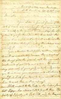 Letter from William Pierce to William Davies