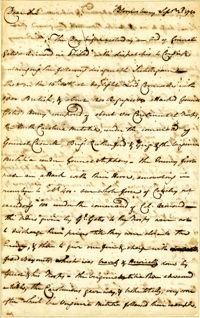 Letter from John Cox to Nathanael Greene