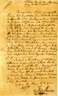 Letter from Francis Marion to Nathanael Greene