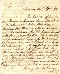 Letter from John Habersham to Benjamin Lincoln