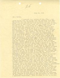 Letter 2 from Sidney Jennings Legendre, July 25, 1943
