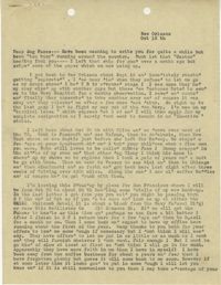 Letter from Armant Legendre, October 16, 1945