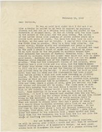 Letter from Sidney Jennings Legendre, February 16, 1943