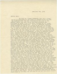 Letter from Sidney Jennings Legendre, February 9, 1943