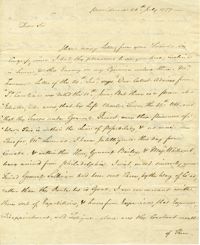 Letter from Horatio Gates to William Ellery